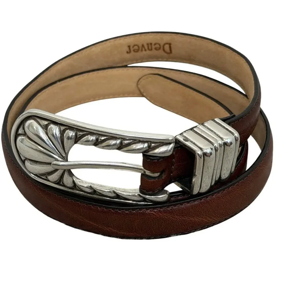 Barse The Belt Collection VTG 1997 Denver Genuine Italian Leather Brown Medium